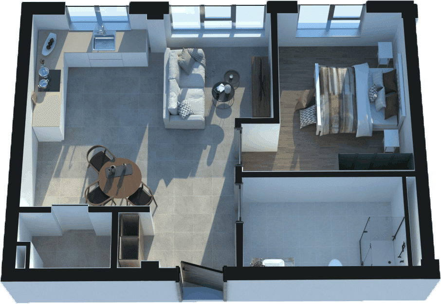 Zoznam bytov s filtrami a triedením